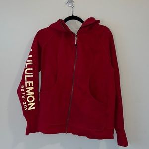 Red Lululemon Zip Hoodie